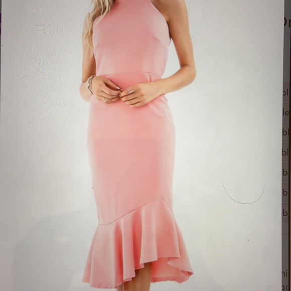 Milly Penzance peach sleeveless bodycon dress in size L - Picture 4 of 9